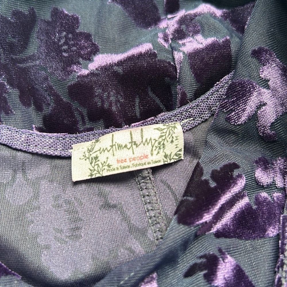 NWOT Free People Intimately Vibe With You Velvet Maxi in Deep Sea Combo Sz M - Picture 9 of 9
